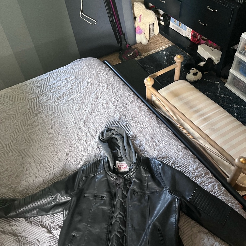 Levi Strauss and Co Hooded Leather Jacket